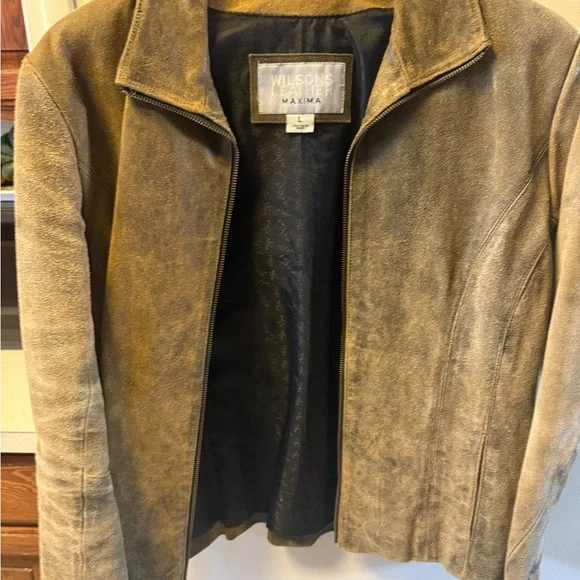 Vintage Wilson's Leather Maxima Distressed Leather Jacket, Size L, Gently worn